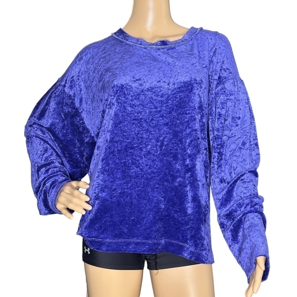 We The Free Milan top purple velour medium